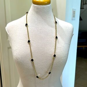 Kendra Scott Elegant Gold and Black Necklace